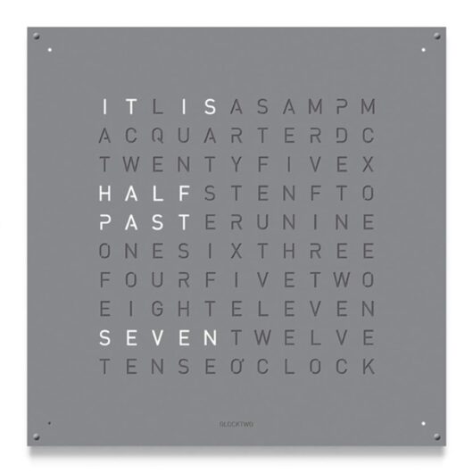 LARGE Stainless Steel Grey Pepper Wall Clock 90cm
