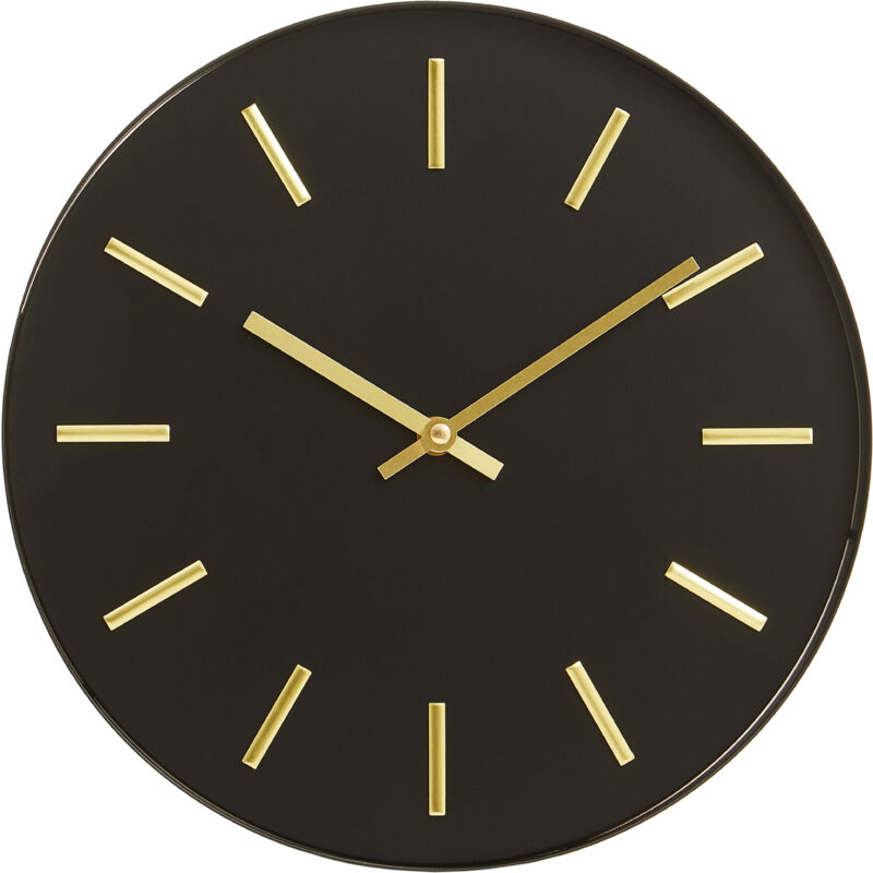 Premier Housewares - Vitus Black and Gold Wall Clock