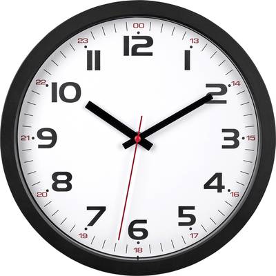TFA Dostmann 60.3050.01 Quartz Wall clock 305 mm x 305 mm x 38 mm Black