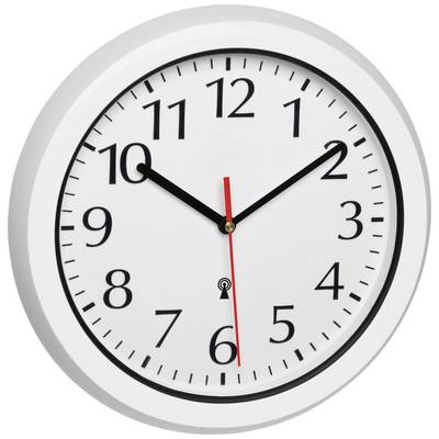 TFA Dostmann 60.3542.02 Radio Wall clock 30 cm White Suitable for bathrooms/wet rooms, Sprayproof