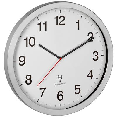 TFA Dostmann 60.3545.02 Radio Wall clock 400 mm x 50 mm x 400 mm Silver Large display