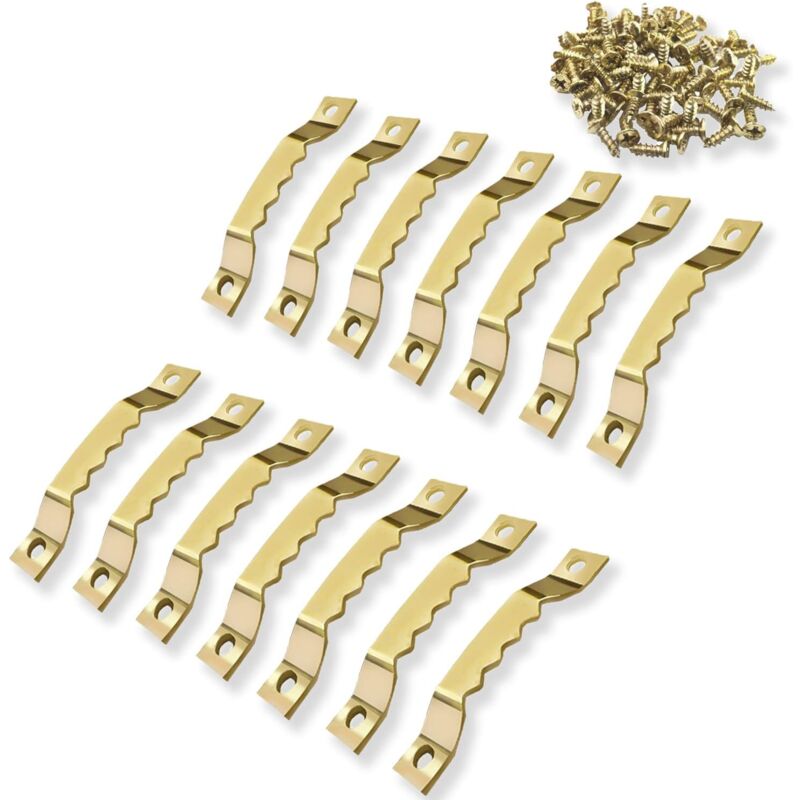 Ccykxa - 100+200pcs Screws Included Photo Hanger Gold Metal Strong Durable Picture Hanger for Frame/Picture/Canvas/Painting/Clock/Diploma.