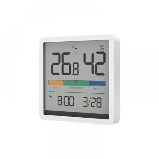Cyslmuk - White) Hygrometer Indoor Thermometer, Digital Desktop Thermometer with Temperature and Humidity Monitor, Accurate Humidity Gauge Room