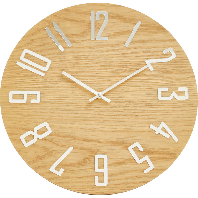 Interiors by Premier Minimalist Natural Wall Clock, Eco-Friendly Big Clock On The Wall, Easily Maintained Large Outdoor Clock