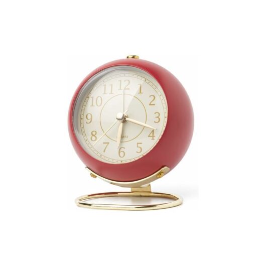 Rose - Battery Powered Desk Clock Bedroom Silent Alarm Clock Retro Aesthetic Clock