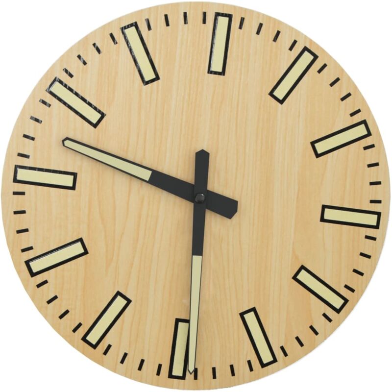 Vidaxl - Wall Clock with Luminous Scales and Pointers Yellow ⌀30 cm