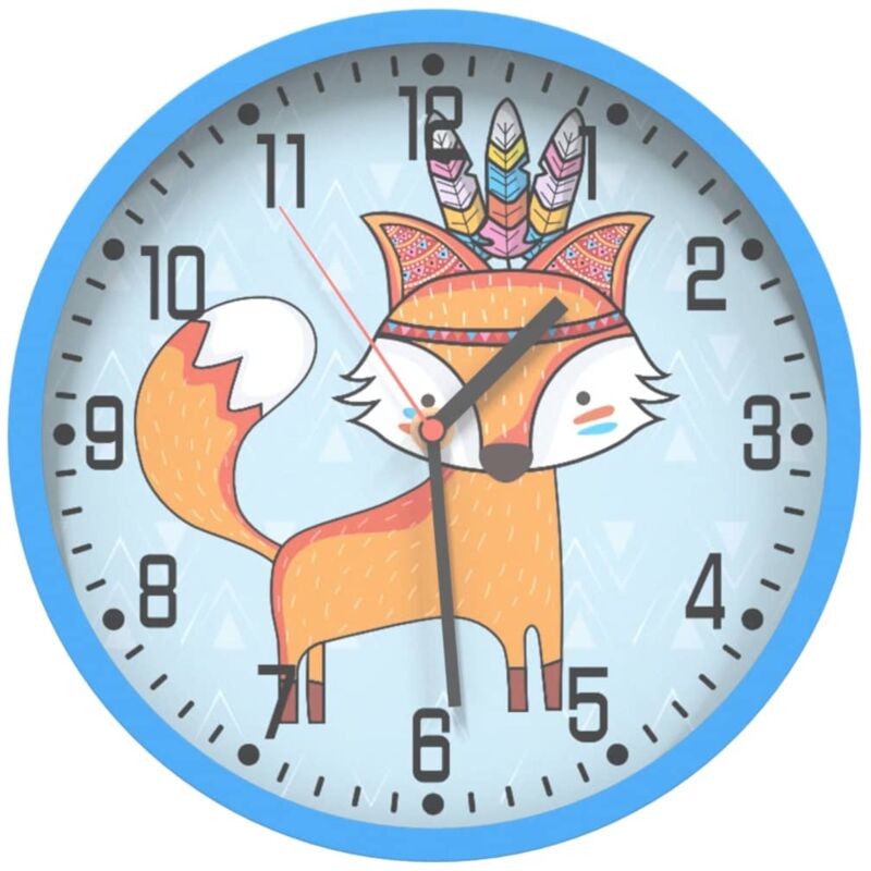 Wall Clock Blue ⌀25.5 cm Polystyrene and Glass Vidaxl