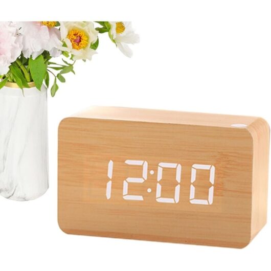 RV150BC Wooden Digital Clock