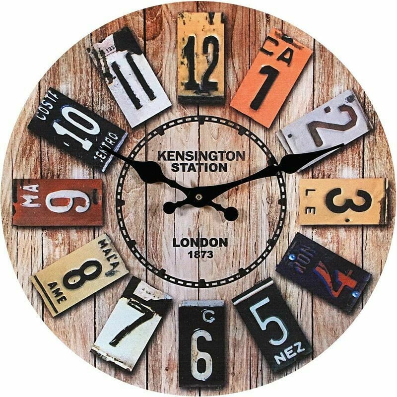 Wooden Wall Clock, 12'' Giant Wall Clock, Vintage Clock, Modern Design Wall Clock, Large Wall Clock, Silent Wall Clock, Bedroom Decor, Home Decor,