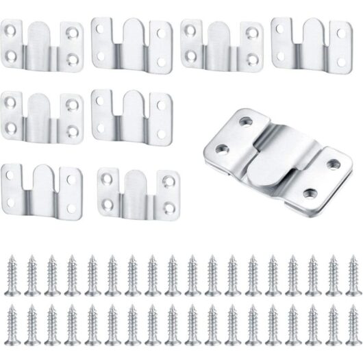 Tinor - 10 Pieces Concealed Flush Mount Bracket, Heavy Duty Interlocking Pendant Brackets, Furniture Connector, Stainless Steel Wall Hanging Hardware