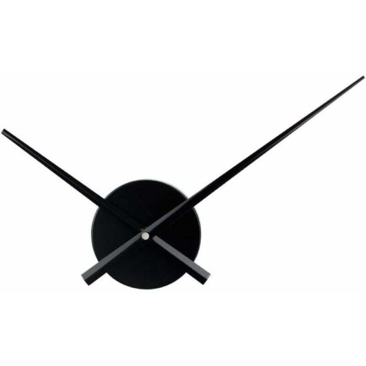 Large wall clock - 3D hands - quartz movement - handmade - home decor