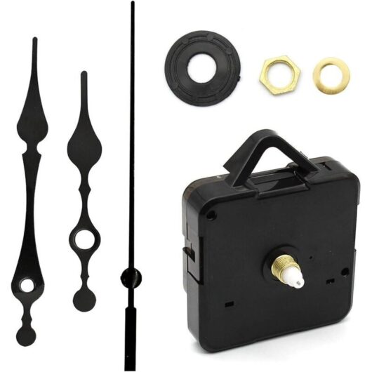 Quartz clock movement, clock mechanism, hands, wall clock movement, large hands, DIY wall clock, replacement movement, spare parts