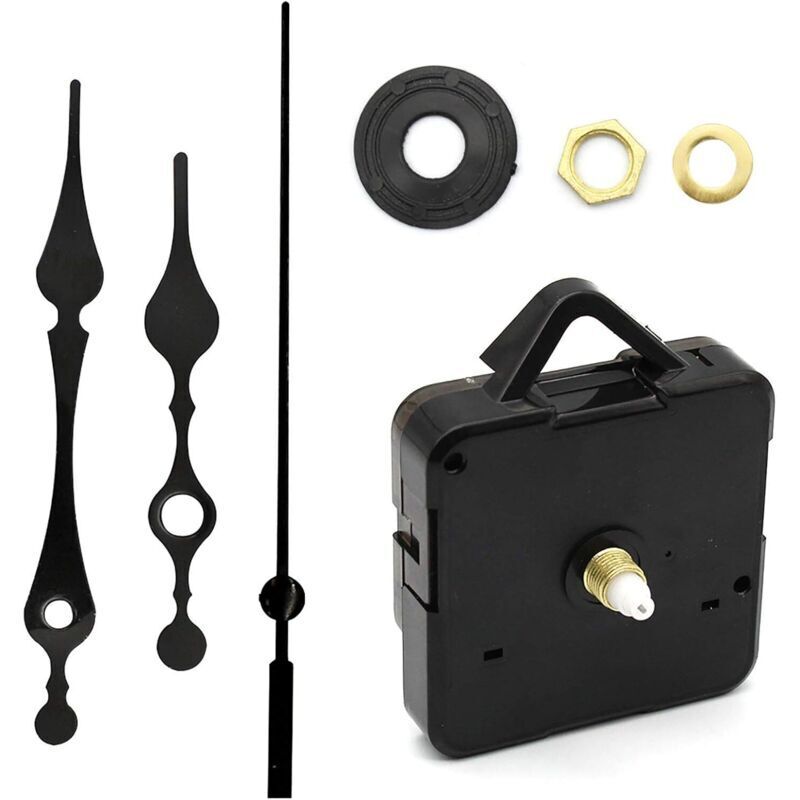 Quartz clock movement, clock mechanism, hands, wall clock movement, large hands, DIY wall clock, replacement movement, spare parts