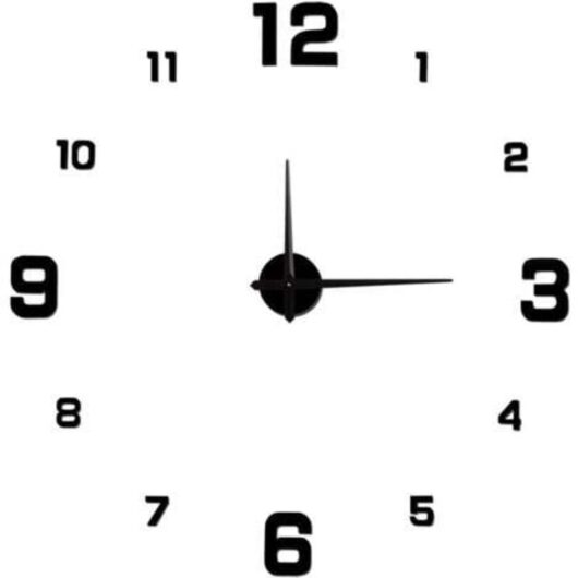 DIY Silent Wall Clock Sticker Three-Dimensional Wall Clock 80-130mm Freely Adjustable
