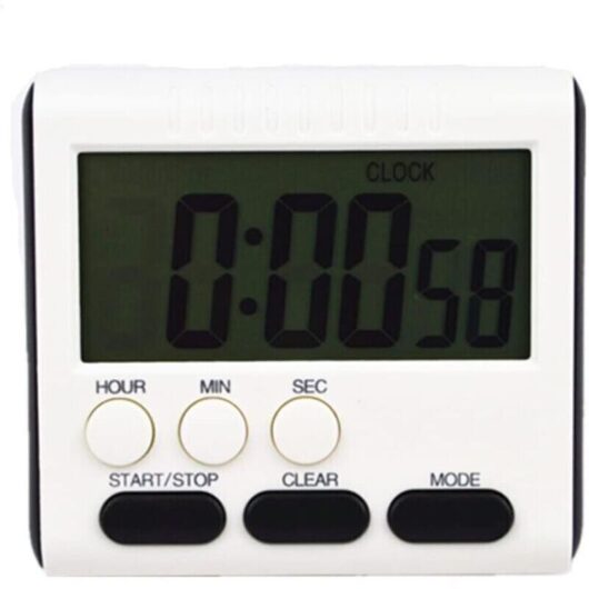 Mini digital timer, 24-hour format, countdown timer and stopwatch, for cooking, sports, studying, meetings