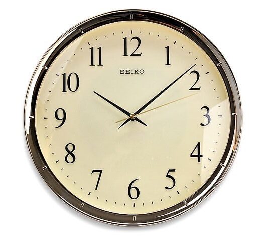 Seiko QXA417G Gilt Finish Round Wall Clock - C5947