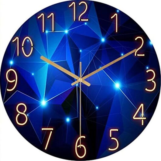 Modern Silent Quartz Wall Clock 30cm Battery Operated, for Bedroom, Home, Kitchen, Bedroom, Office, School