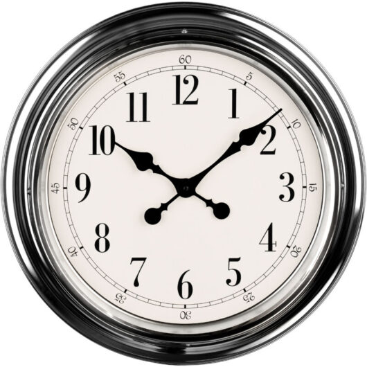 Premier Housewares - Chrome Finish Wall Clock