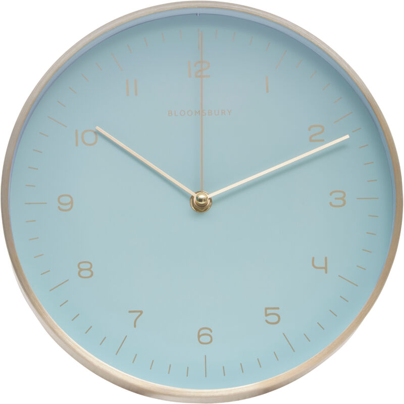 Premier Housewares - Interiors by Premier Versatile Gold And Mint Green Finish Wall Clock, Functional And Stylish Indoor Clock, Wall Clock For Outdoor
