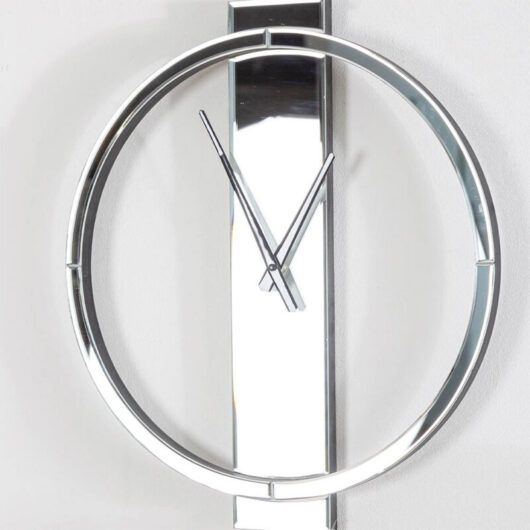Vanity Living - 50cm Modern Wall Clock, Decorative Large Clock for Living Room, Glass Finish Big Modern Clock for Wall