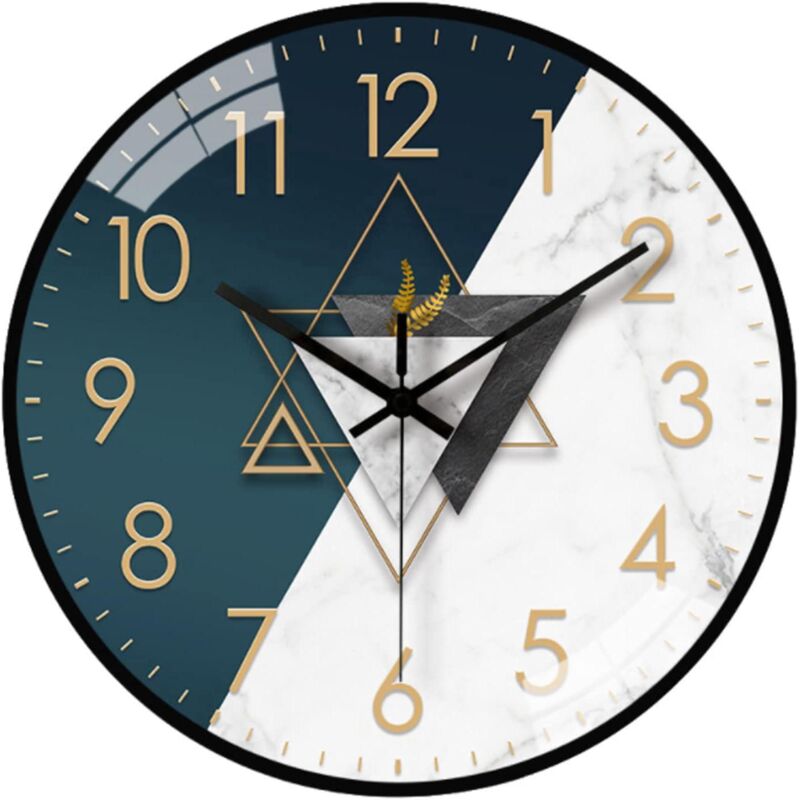 Wall Clock, 30cm Modern Silent Round Quartz Wall Clock, High-Quality Decorative Wall Clock for Living Room, Bedroom, Kitchen, Home, Office