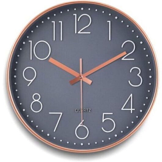 Wall Clock, Modern 30cm Round Wall Clock, Quartz Wall Clock, Silent, Modern Style for Home/Kitchen/Office - Battery Operated