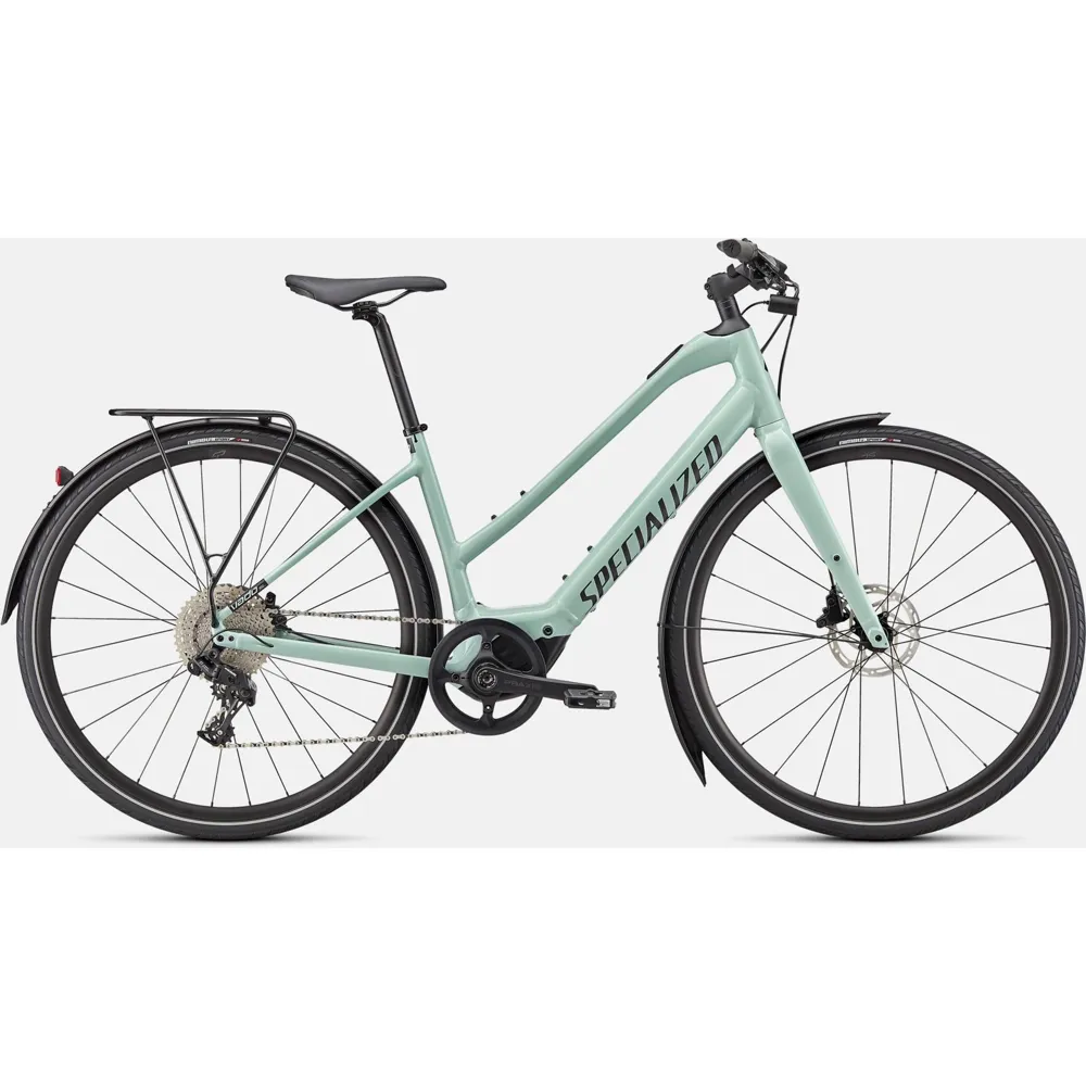 Specialized Turbo Vado SL 4.0 Step-Through EQ Electric Hybrid Bike 2024 White Sage/ Black