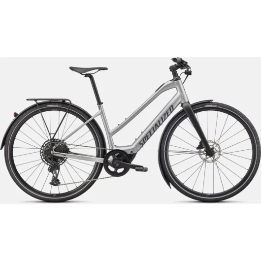 Specialized Turbo Vado SL 5.0 Step-Through EQ Electric Hybrid Bike 2024 Brushed/Black Reflective